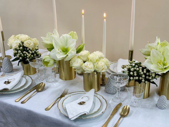 Table Setting Weiss-Gold